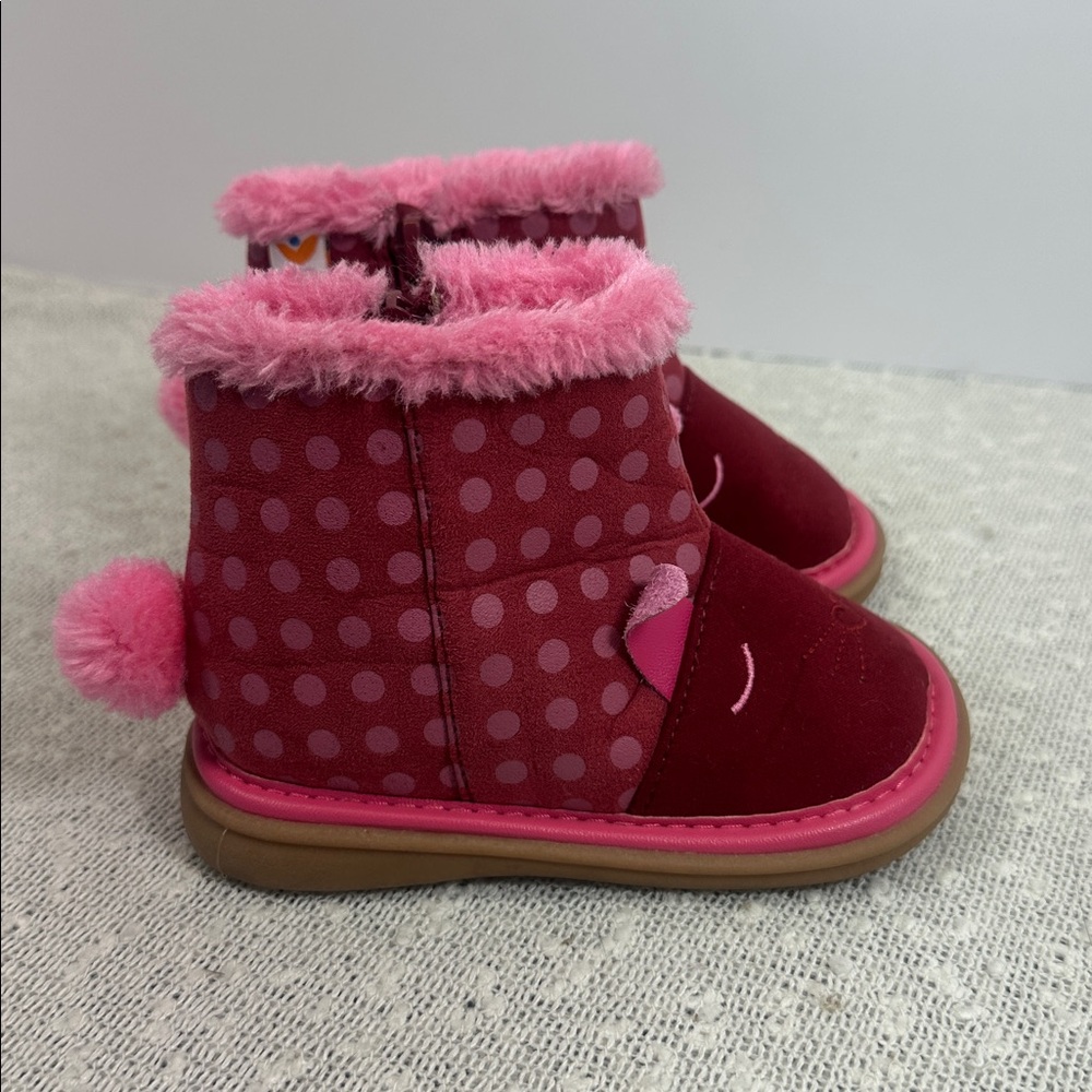 MOOSHU TRAINERS Ellexi Bunny Boot Toddler Size 6 Squeaky Shoes NEW